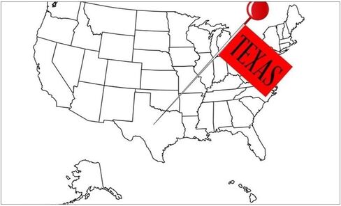 Knob Pin Texas Decal Vinyl Bumper Sticker 5" in Kuwait