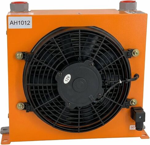 AH1012T-CA Industrial Hydraulic Oil Cooler 120W 12VDC 60HZ 100L/min 26.2GPM Aluminum Plate-Fin 1450rpm with Precise Welding for Engineering Machinery Hydraulic Station Oil Compresses in Kuwait