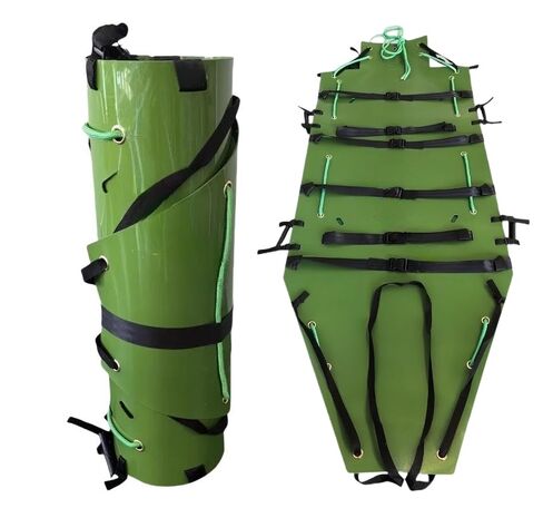 EVA Roll-Up Rescue Stretcher – Lightweight Foldable Stretcher with Multiple Handles and Straps for Aerial and Ground Evacuation (Green) in Kuwait