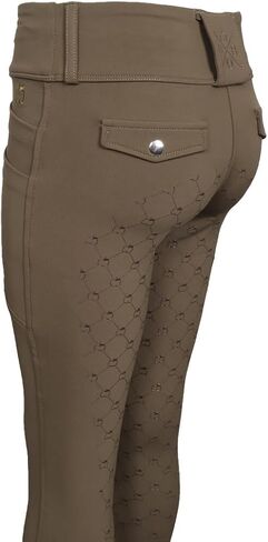 Dapplebay Kids Essential Silicone Full Seat Tights-Chestnut-10-12 in Kuwait