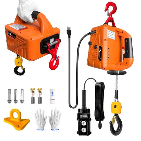 3 in 1 Electric Hoist Winch 1100LBS, 110V Portable Power Winch Crane with Manual, Wired & Wireless Remote Control, 25ft Lifting Height, Overload Protection for Lifting Towing in Saudi Arabia