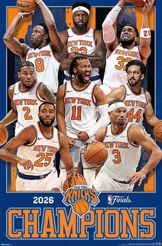 NBA New York Knicks - ملصق حائط لأبطال نهائيات NBA 2026، مقاس 34 بوصة × 22.4 عرض، إصدار ممتاز غير مؤطر in Kuwait