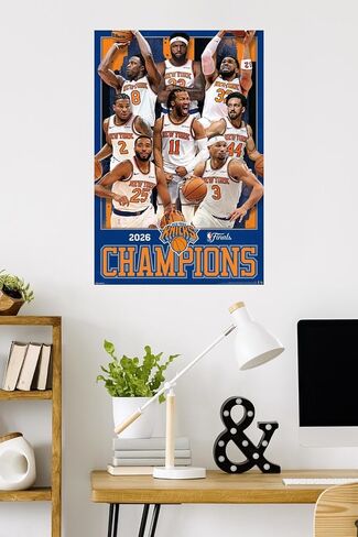 NBA New York Knicks - ملصق حائط لأبطال نهائيات NBA 2026، مقاس 34 بوصة × 22.4 عرض، إصدار ممتاز غير مؤطر in Kuwait