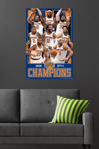 NBA New York Knicks - ملصق حائط لأبطال نهائيات NBA 2026، مقاس 34 بوصة × 22.4 عرض، إصدار ممتاز غير مؤطر in Kuwait