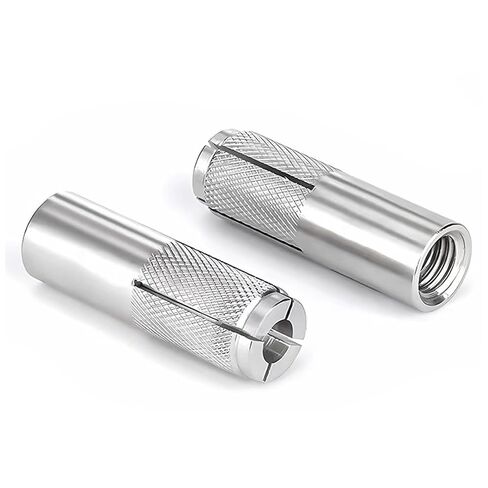 M10 Stainless Steel Drop-in Anchors, Knurled Drop-in Anchor for Solid Concrete, Internal Forced Expansion Screw Bolts 4 Pcs in Kuwait