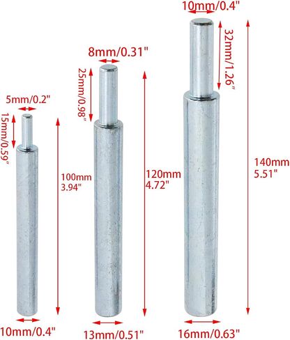 Wealrit Drop-in Anchor Setting Tool for Concrete Extreme Wall Anchor Drilling Rig for Hammer Drill Bit Drop in Anchor, Zinc Plated Steel Rod Stone - Thread Size 1/2", 3/8" and 1/4" -A set in Kuwait