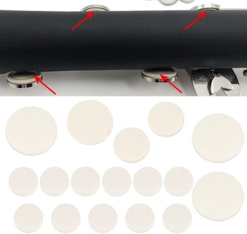 17Pcs Clarinet Felt Pads Set – 4 Sizes Sound Hole Gaskets for Bb Clarinet,Air-Tight Replacement Pads with Casing Material in Kuwait