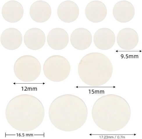 17Pcs Clarinet Felt Pads Set – 4 Sizes Sound Hole Gaskets for Bb Clarinet,Air-Tight Replacement Pads with Casing Material in Kuwait