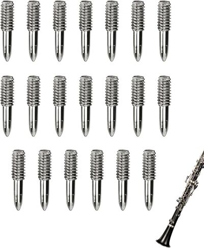 Clarinet Repair Screws - 20-Piece Flat Head Screw Kit for Woodwind Instrument Maintenance, 2mm x 7.5mm (0.08" x 0.30") Clarinet Replacement Hardware for Professionals & Hobbyists in Kuwait