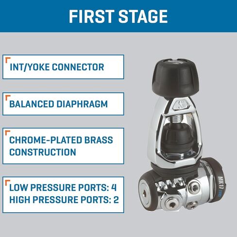 SCUBAPRO MK17 EVO 2 INT/C370 نظام منظم الغوص للغوص، INT، أسود/جرافيت in Kuwait
