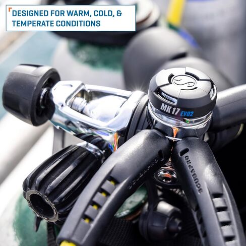 SCUBAPRO MK17 EVO 2 INT/C370 نظام منظم الغوص للغوص، INT، أسود/جرافيت in Kuwait