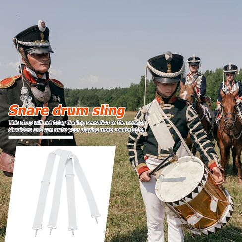 iplusmile Adjustable Military Drum Carrier Harness Ergonomic Double Shoulder Design Anti-slip Nylon Material Comfortable Marching Bass Drum in Kuwait
