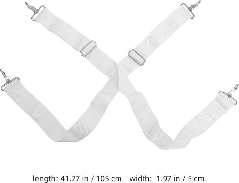 Snare Belts Shoulder Nylon White Straps Adjustable 2pcs Drum Double Accessories with Firm Hold and Anti-slip Feature for Percussion Instrument in Kuwait