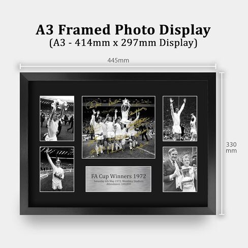 HWC Trading Leeds United 1972 FA Cup Winners 16 x 12 inch (A3) Printed Gifts Memorabilia Signed Autograph Display for Football Fans and Supporters - 16" x 12" Framed in Kuwait