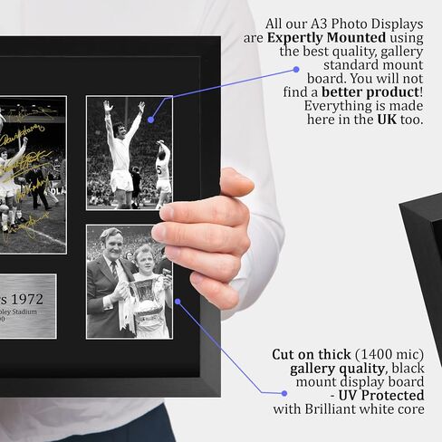 HWC Trading Leeds United 1972 FA Cup Winners 16 x 12 inch (A3) Printed Gifts Memorabilia Signed Autograph Display for Football Fans and Supporters - 16" x 12" Framed in Kuwait