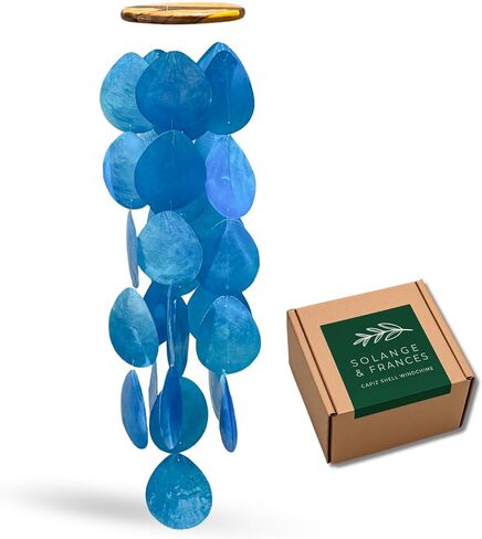Solange & Frances Wind Chems for Outside ، و Windchimes Sea Glass for Outside ، وهدايا للأم ، والهدايا المثالية للنساء اللائي لديهن كل شيء ، وديكور فناء في الهواء الطلق ، وأفكار الهدايا للأم ، وديكور عيد الفصح in Kuwait