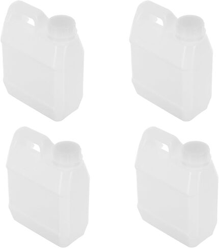 Gatuida 4pcs 1l Hdpe Water Jugs with Handle and Lid, Plastic Liquid Containers for Oil and Food Storage, Stable Design for Industrial Environments and Field Work in Kuwait