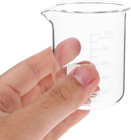 jojofuny 4pcs High Borosilicate Glass Measuring Pitchers with Precise Graduation Lines, 50ml and 100ml Capacity, Chemical Resistant Measuring Cups for Laboratory and Kitchen Liquid in Kuwait