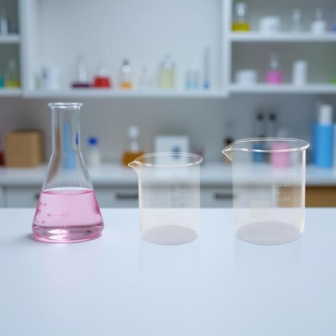 jojofuny 4pcs High Borosilicate Glass Measuring Pitchers with Precise Graduation Lines, 50ml and 100ml Capacity, Chemical Resistant Measuring Cups for Laboratory and Kitchen Liquid in Kuwait