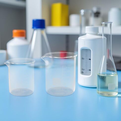 jojofuny 4pcs High Borosilicate Glass Measuring Pitchers with Precise Graduation Lines, 50ml and 100ml Capacity, Chemical Resistant Measuring Cups for Laboratory and Kitchen Liquid in Kuwait