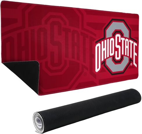 Ohio State University Buckeyes Primary Stripe Large Gaming Mouse Pad Desk Mat with Stitched Edges, Non-Slip Base for Gamer, Home and Office, 31.5 x 15.7 in Kuwait