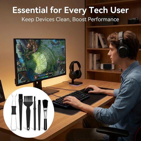 Keyboard Cleaning Kit 6PCS,Keycap & Switch Puller | 5 Anti-Static Brushes for Mechanical Keyboards PC Electronics Maintenance,Reinforced Steel Wide-Grip Set in Kuwait