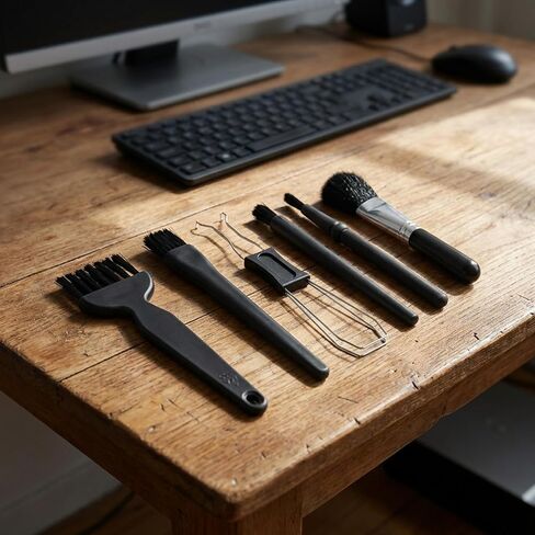 Keyboard Cleaning Kit 6PCS,Keycap & Switch Puller | 5 Anti-Static Brushes for Mechanical Keyboards PC Electronics Maintenance,Reinforced Steel Wide-Grip Set in Kuwait