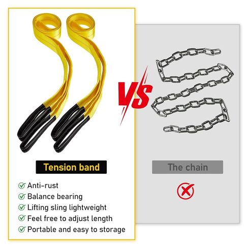 Pindex 4 Pack 2" x 10' Web Lifting Sling 13000 Lbs Breaking Force 3500 Lbs Pulling Forces Lift Sling Straps for Rocks Trees Mowers Tool Boxes in Trailers Tractors Trucks, Yellow in Kuwait