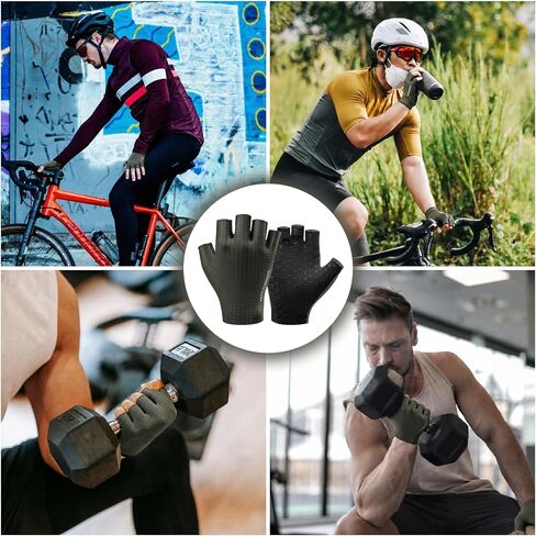 ROCKBROS Cycling Gloves Half Finger MTB & Road Biking Gloves for Men Women Lightweight Breathable Anti Slip Gloves for Riding Driving in Kuwait