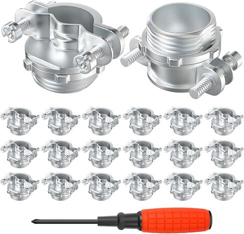20PCS 1/2Inch Clamp Type Cable Connectors, Zinc Alloy Connector for Protect Cables in Kuwait
