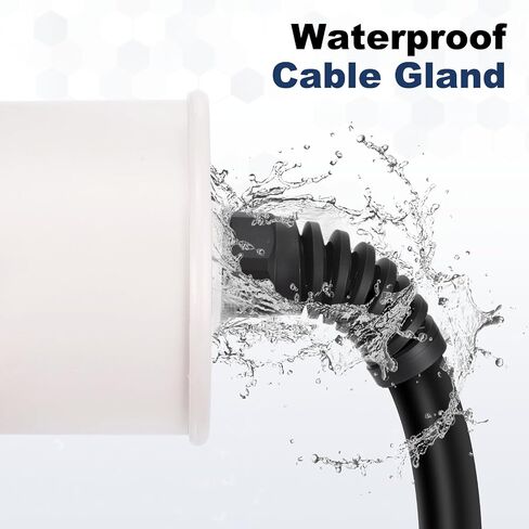 MECCANIXITY 5Pcs NPT 1/2" Strain Relief Cord Connector, PA66 Nylon IP68 Waterproof Cable Gland White Flexible Spiral Pigtail Cord Grip Strain Relief with Gaskets for 7-12mm Cable Range in Kuwait