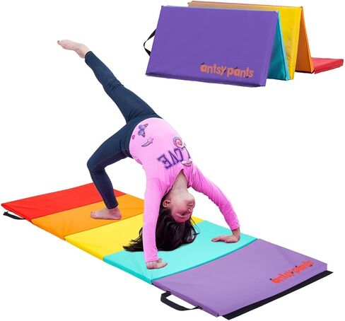 Antsy Pants Tumbling Mat for Kids – Gymnastics Mat, Easy to Clean, Sturdy, Foldable Tumbling Mats, Padded, Lightweight, Portable, Gymnastics Equipment for Active Play in Kuwait