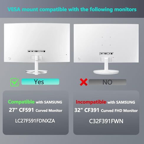 CF591 (LC27F591FDNXZA) VESA Mount Adapter Compatible with Samsung CF591 Curved LED Monitor for C27F591FDN LC27F591FDNXZA in Kuwait