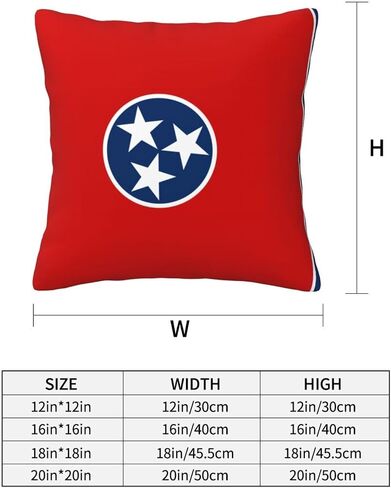 Tennessee State Flag All-Season Throw Pillowcases, Fabric Sofa and Interior Decorative Pillowcases, Soft and Fluffy Cushions. in Kuwait