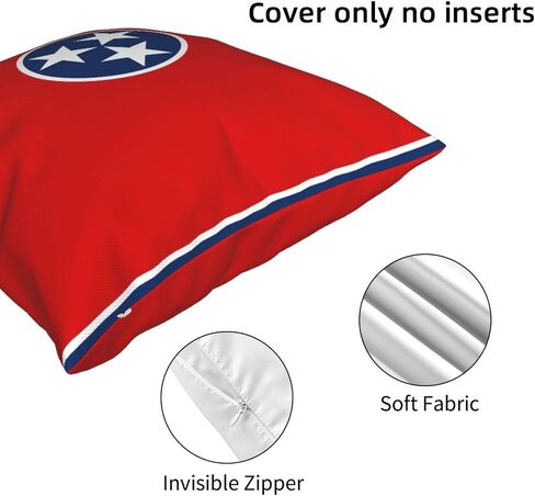 Tennessee State Flag All-Season Throw Pillowcases, Fabric Sofa and Interior Decorative Pillowcases, Soft and Fluffy Cushions. in Kuwait