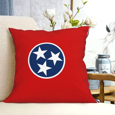 Tennessee State Flag All-Season Throw Pillowcases, Fabric Sofa and Interior Decorative Pillowcases, Soft and Fluffy Cushions. in Kuwait