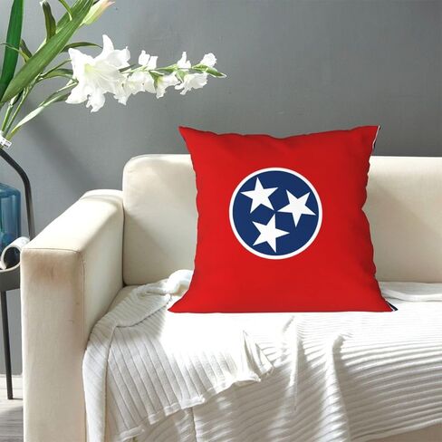 Tennessee State Flag All-Season Throw Pillowcases, Fabric Sofa and Interior Decorative Pillowcases, Soft and Fluffy Cushions. in Kuwait