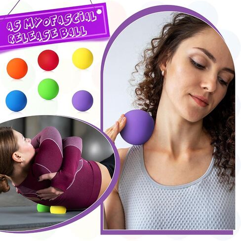 Sosation 36 Pcs Lacrosse Balls Bulk 2.5 Inch Soft Rubber Massage Balls Lacrosse Balls for Practice Training Stress Relief Balls Myofascial Release Tools Muscle Knot Remover Balls in Kuwait