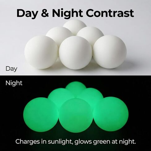 6PCS Glow in The Dark Lacrosse Ball, 8" Street Hockey Balls Training Sport Ball for Indoor Outdoor Sports Night Practice in Kuwait