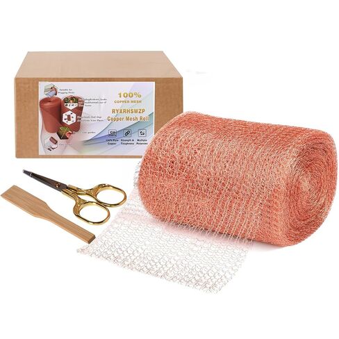 Copper Mesh Rodent Control Copper Wool for Slugs Mice Pest Snail Bird Control 4" x 50 in Copper Wire for Weep Hole Covers Rodent Mesh in Saudi Arabia