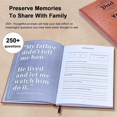 هدايا junqiu for dad - أبي أريد أن أعرف قصة حياتك ، كتاب دفتر اليومية الموجهة للأب - هدايا عيد الأب ، هدايا عيد ميلاد لأبي من ابن الابن ، أبي هدايا لعيد الميلاد in Kuwait