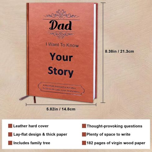 هدايا junqiu for dad - أبي أريد أن أعرف قصة حياتك ، كتاب دفتر اليومية الموجهة للأب - هدايا عيد الأب ، هدايا عيد ميلاد لأبي من ابن الابن ، أبي هدايا لعيد الميلاد in Kuwait
