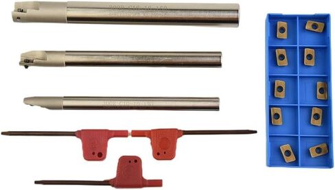300R CNC Indexable End Mill Holder Set with 10pcs APMT1135 Inserts, Alloy Steel Turning Tool Holders C10-10 C12-12 C16-16 for Metalworking and Manufacturing in Saudi Arabia