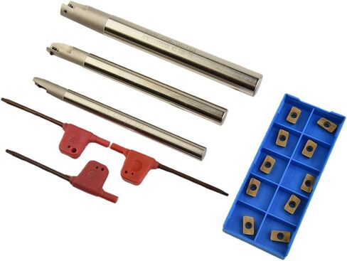 300R CNC Indexable End Mill Holder Set with 10pcs APMT1135 Inserts, Alloy Steel Turning Tool Holders C10-10 C12-12 C16-16 for Metalworking and Manufacturing in Saudi Arabia