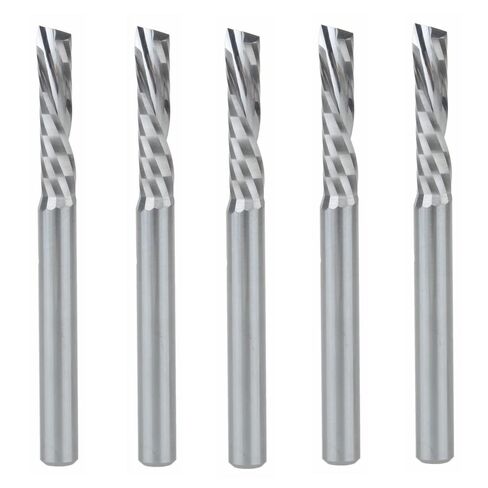 5pc 4x17mm Down Cut Cutters,Left-Handed 1 Flute End Mill Carbide Cutting Tools Bits On Clean Machining Acrylic/Woodworking in Kuwait
