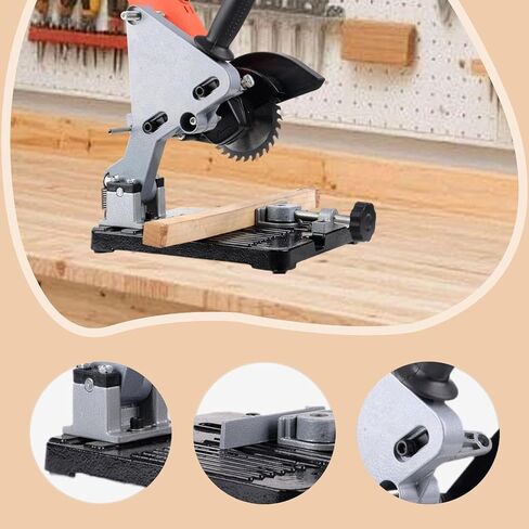 Angle Grind Stand Grind Holder Support Bracket Machine Holder Cast Iron Metal Three Points Fixation Protection Guard Suitable for Professional in Kuwait