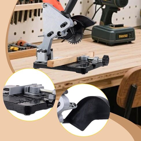 Angle Grind Stand Grind Holder Support Bracket Machine Holder Cast Iron Metal Three Points Fixation Protection Guard Suitable for Professional in Kuwait