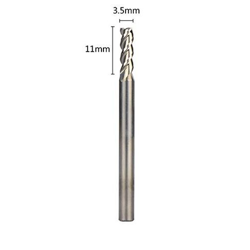 5pcs/D3.5-4-50 Milling Cutters for Aluminum CNC Tools Solid Carbide CNC 3-Flute End Mills Router Bits,Aluminum Composite Panels in Kuwait