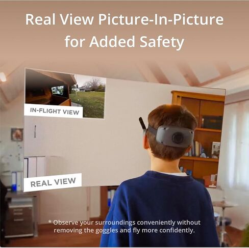 DJI Goggles 3 FPV Goggles with Micro-OLED Screens, O4 HD Video Transmission, Adjustable Diopters, Real View PiP, Wireless Streaming Bundle with Lens Cleaning Kit in Kuwait