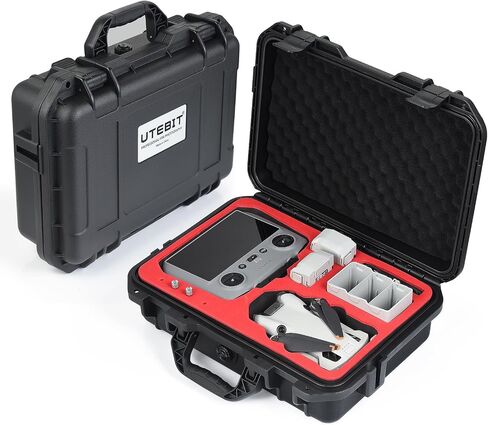 UTEBIT Hard Waterproof Case for DJI Mini 4 Pro/3, RC2/RC Controller, Portable Travel Carrying Bag for DJI, Hard Shell Carrying Case with RC lanyard in Kuwait